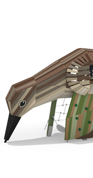 Internal production model view of the playground bird structure.